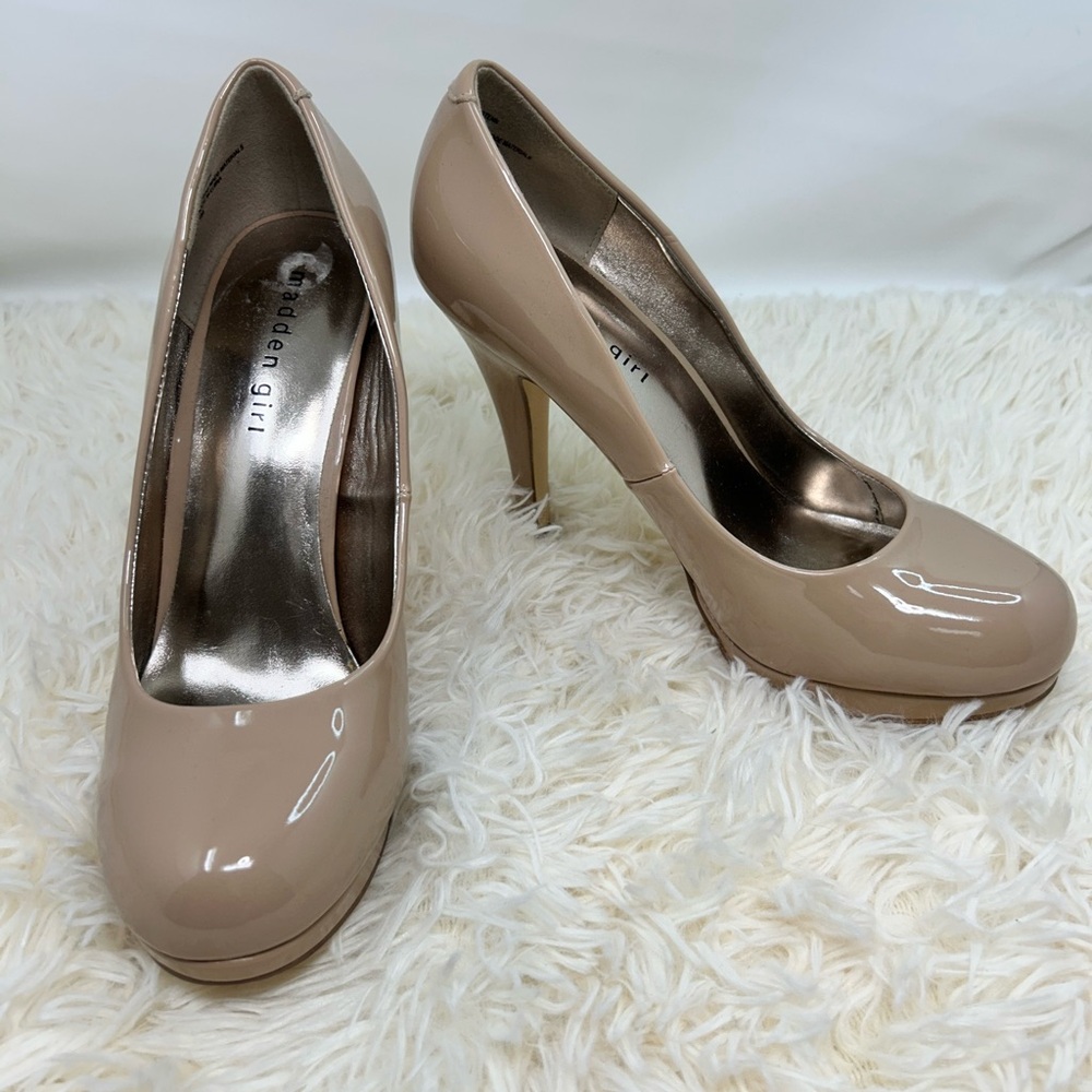 Madden Girl Nude Patent Heels